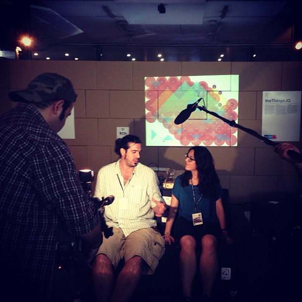 Getting interviewed by TVE during the Sonar+D
