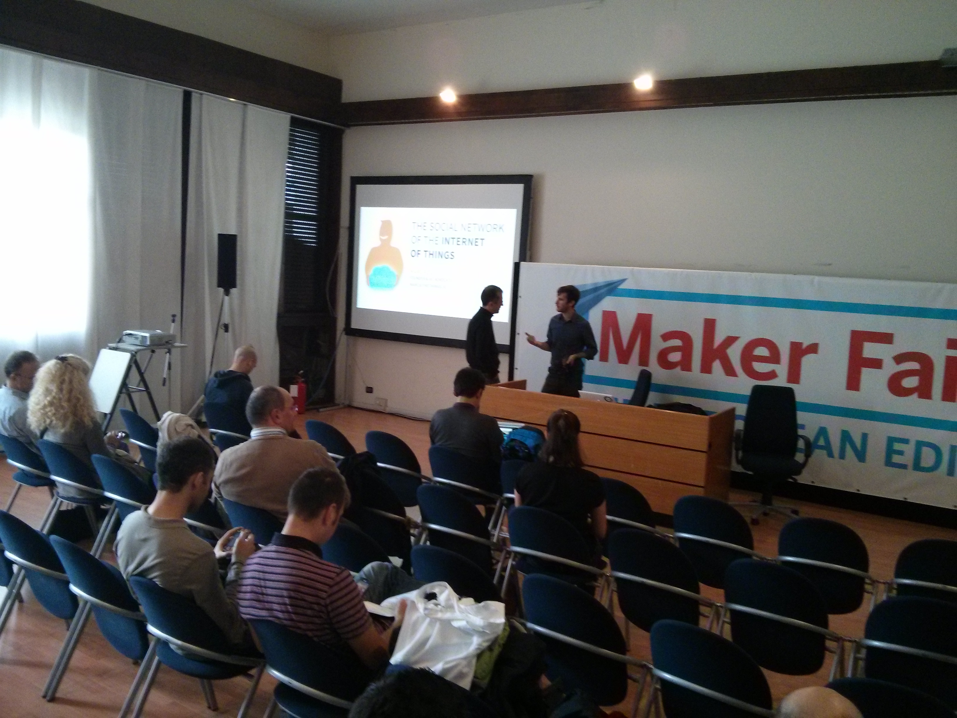 Before the presentation at the Maker Faire 